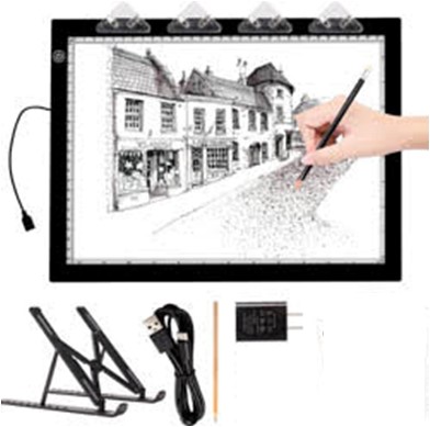 Light pad, stand, and charging cable