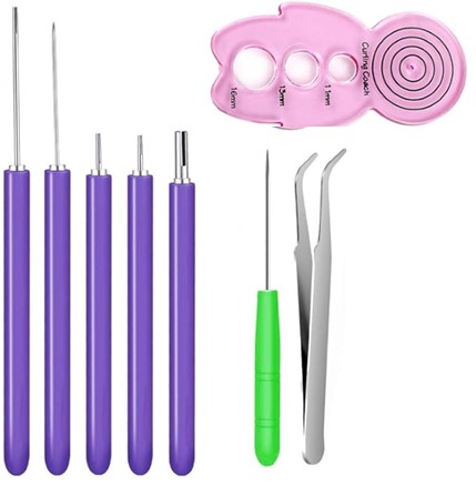 Metal paper quilling tools
